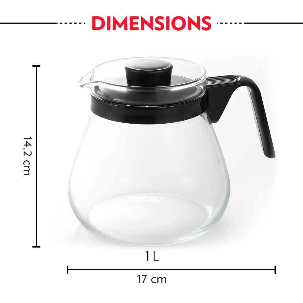 Borosil Carafe w In Lid Strainer, 1 L - Image 4