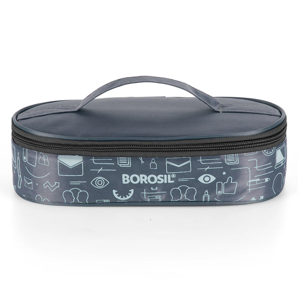 Borosil CarryFresh Lunch Bag For Lunch Box Set of 2, (180ml + 180ml), Flat (Only Bag) - Image 2