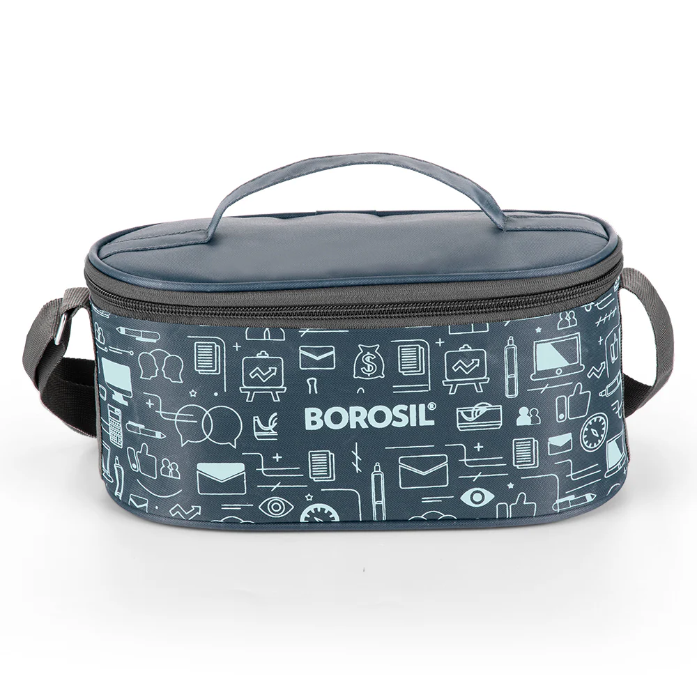 Borosil CarryFresh Lunch Bag For Lunch Box Set of 3, (475ml x 1 + 280ml x 2) (Only Bag) - Image 2