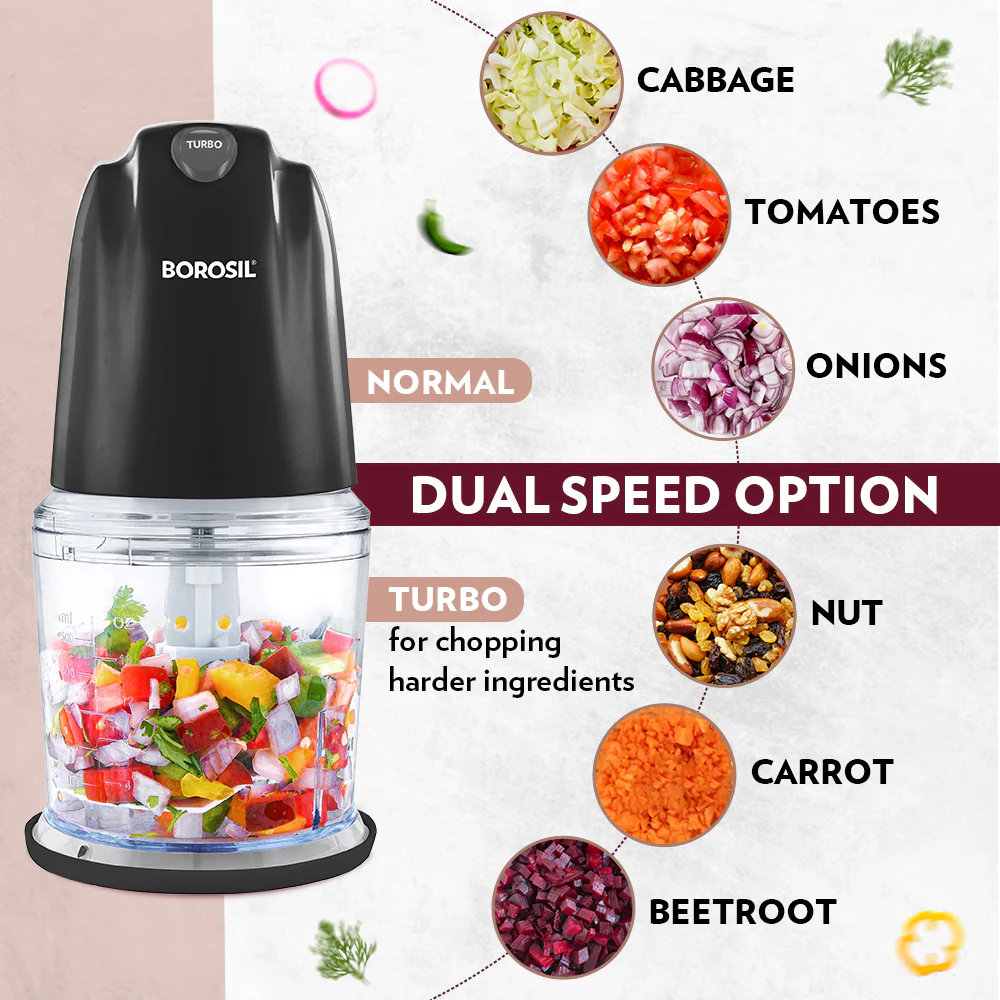 Chef Delite Electric Vegetable Chopper, Black - Image 4