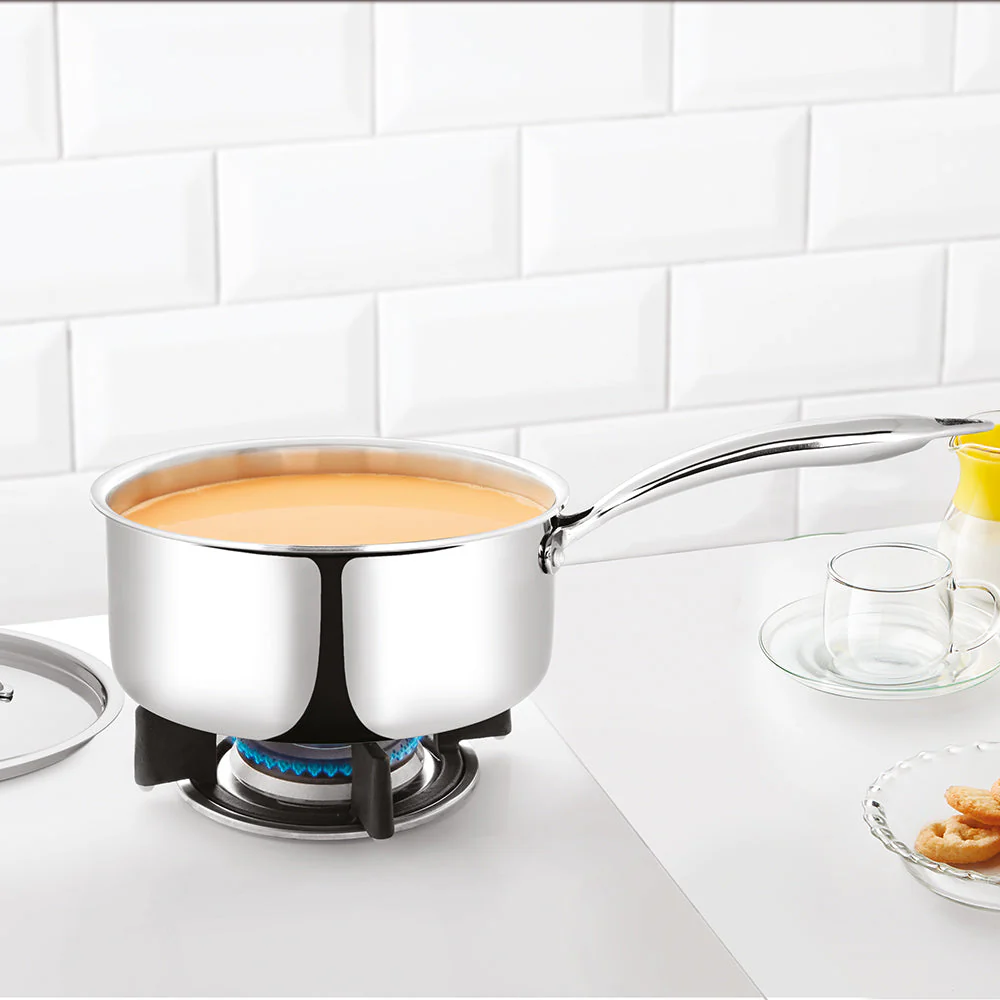 Cookfresh Triply Saucepan with Lid & Steel Handle - Image 2