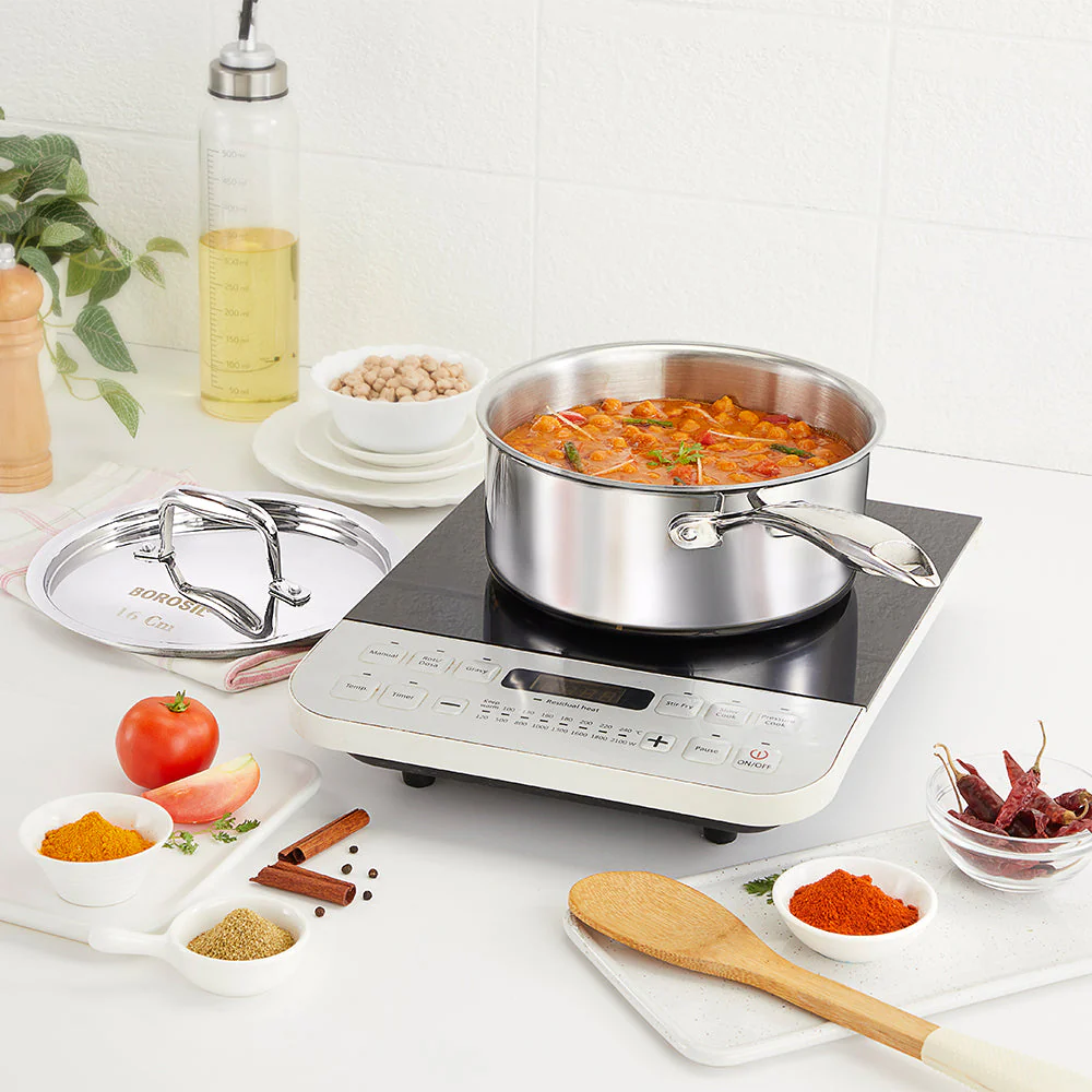 Cookfresh Triply Saucepan with Lid & Steel Handle - Image 8