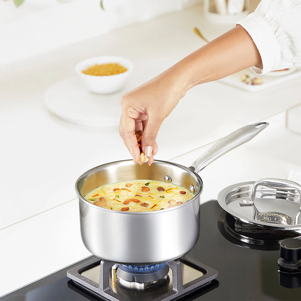 Cookfresh Triply Saucepan with Lid & Steel Handle - Image 9