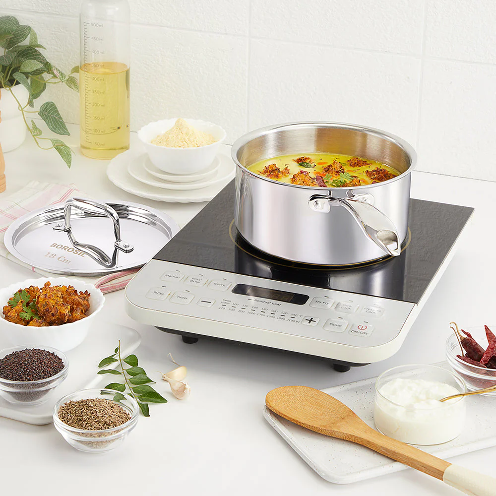 Cookfresh Triply Saucepan with Lid & Steel Handle - Image 8