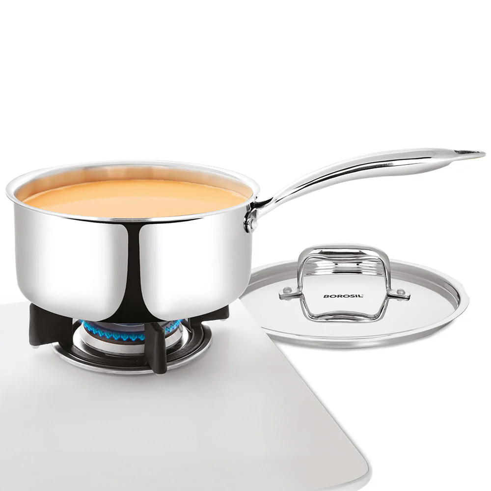 Cookfresh Triply Saucepan with Lid & Steel Handle - Image 3