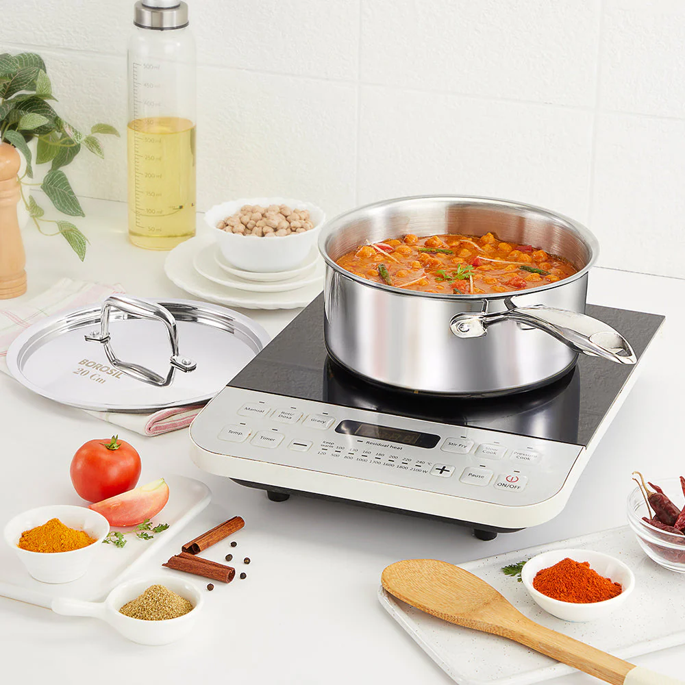 Cookfresh Triply Saucepan with Lid & Steel Handle - Image 8