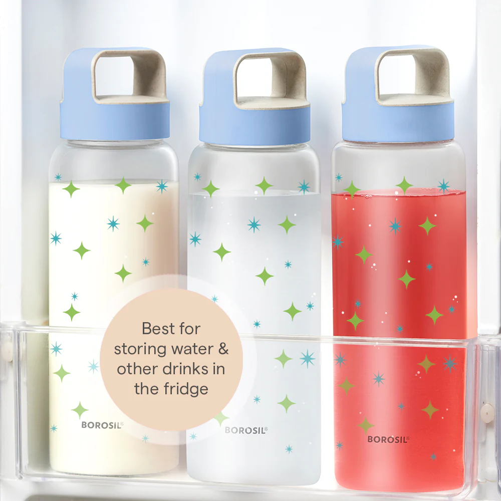 Cosmic Wide Mouth Printed Glass Bottle - Image 6