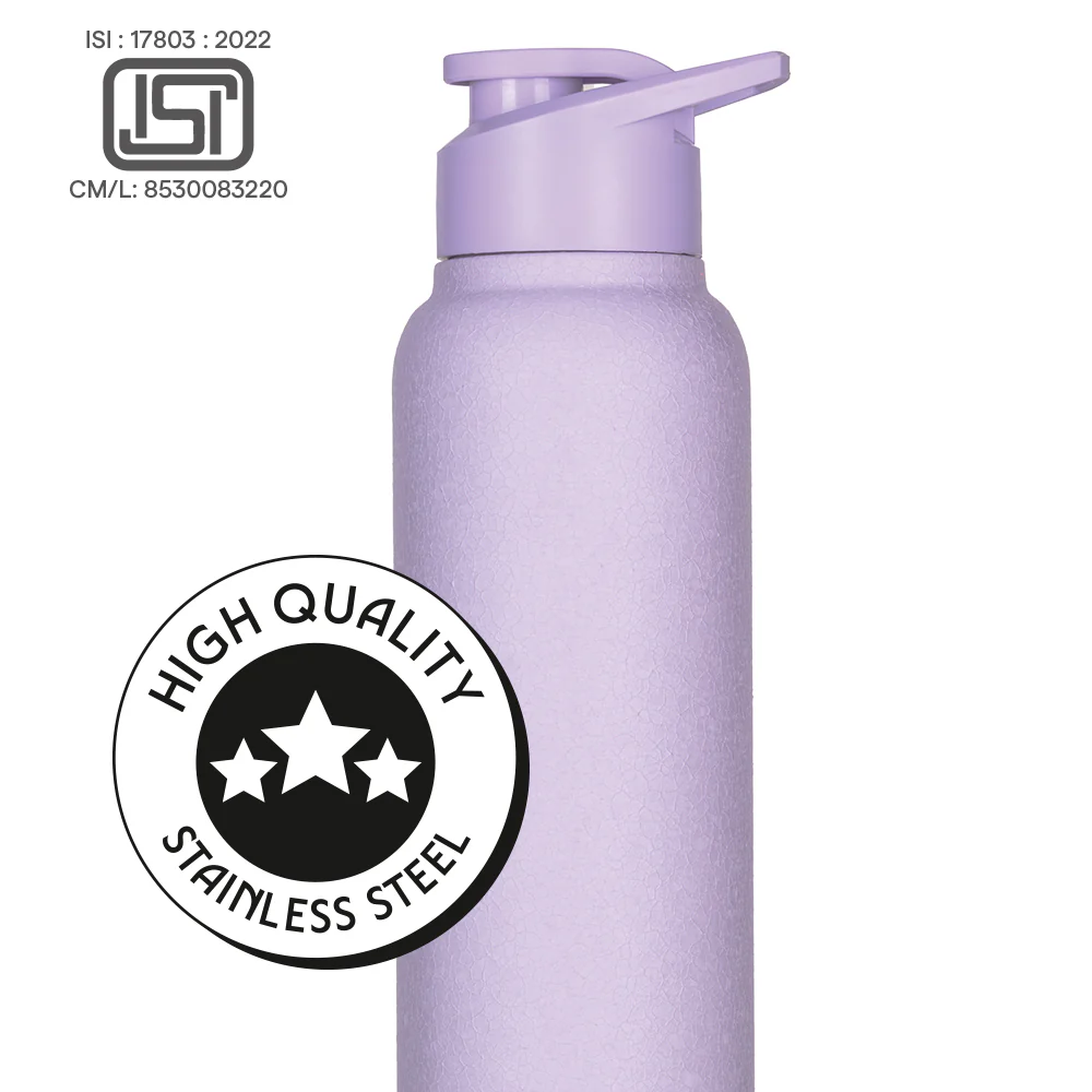 Cosmo Stainless Steel Single Wall Bottle, Purple - Image 2