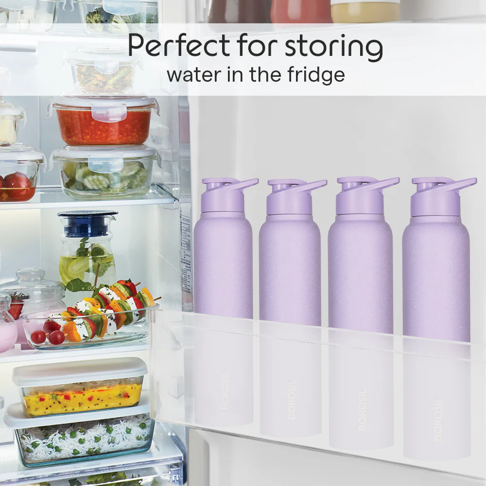 Cosmo Stainless Steel Single Wall Bottle, Purple - Image 5