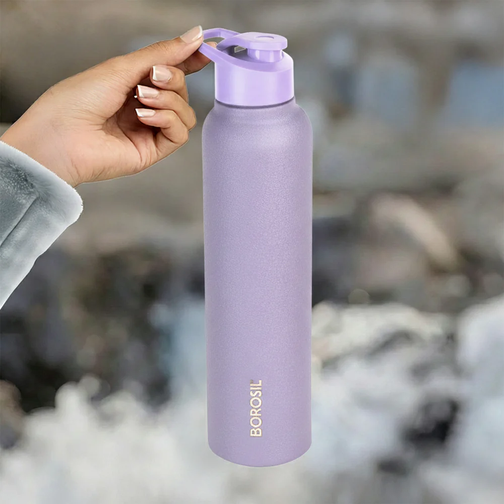 Cosmo Stainless Steel Single Wall Bottle, Purple - Image 7