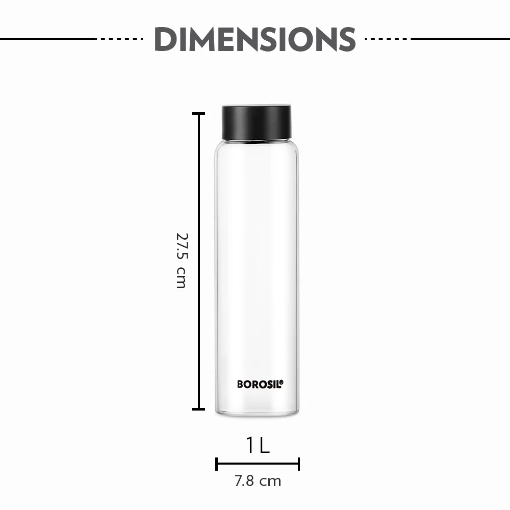 Crysto Wide Mouth Clear Glass Bottle - Image 3