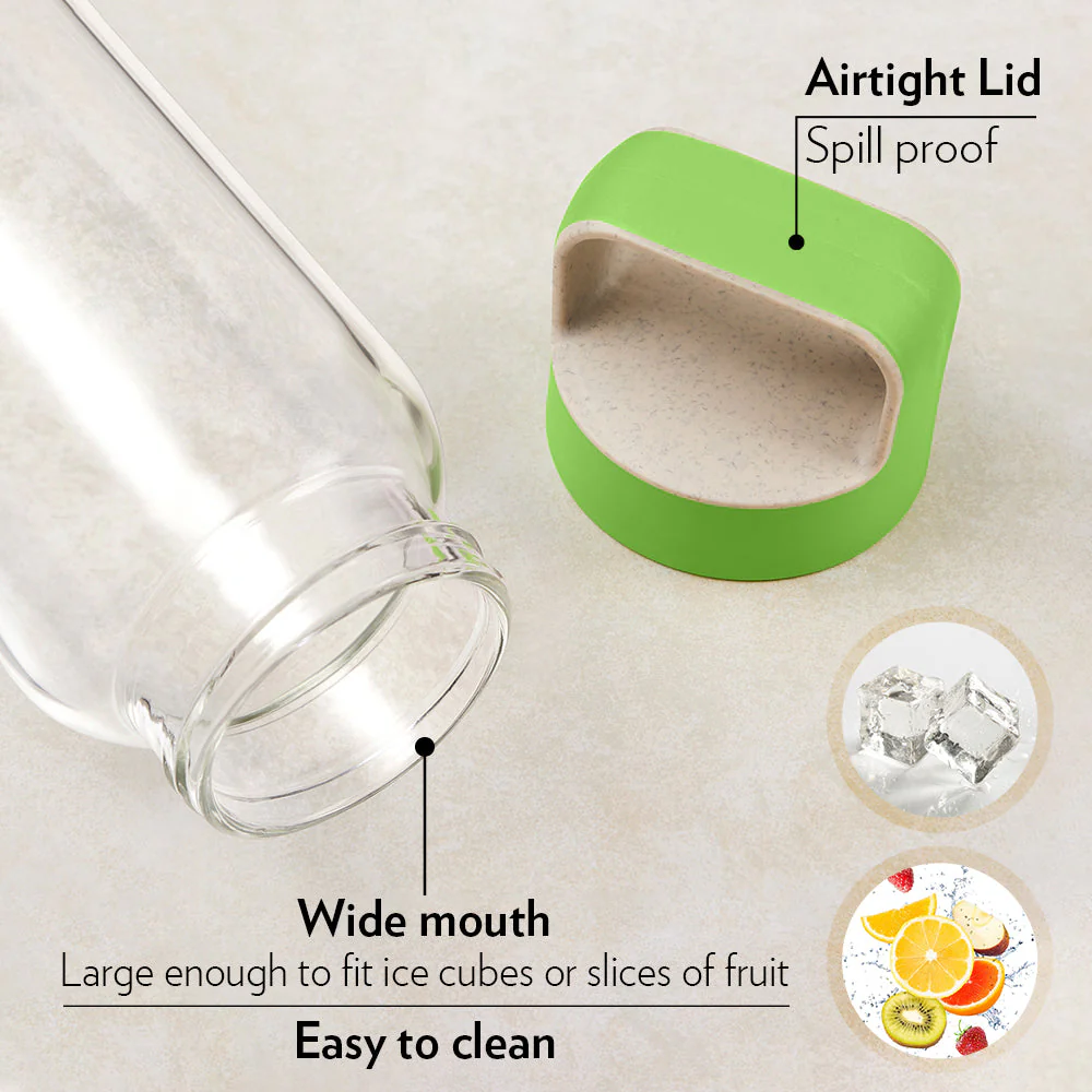 Personalised Crysto Wide Mouth Clear Glass Bottle - Image 5