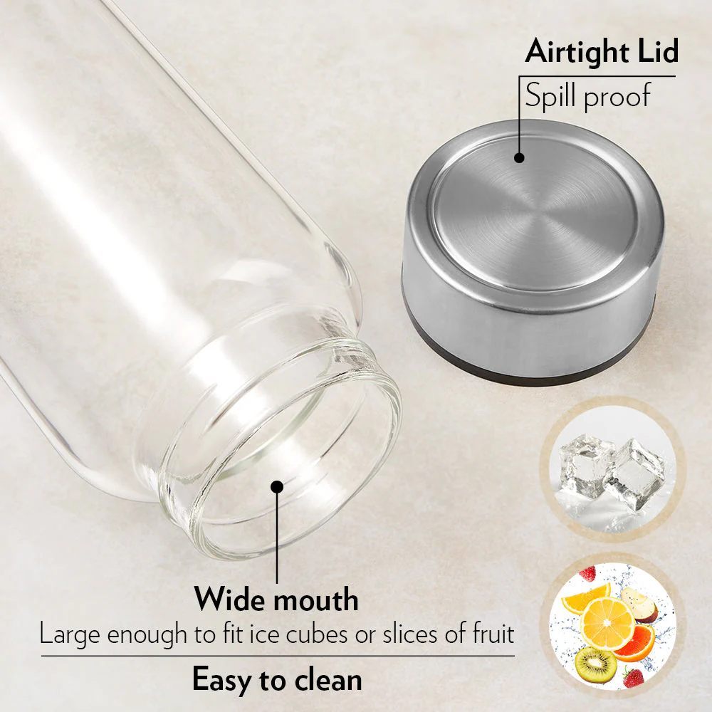 Personalised Crysto Wide Mouth Clear Glass Bottle - Image 6