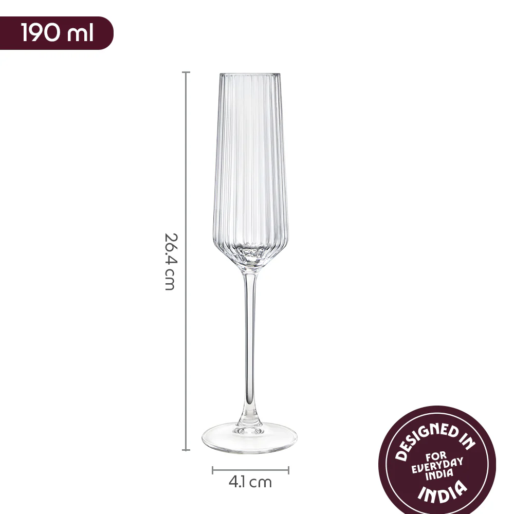 Diamond Champagne Glass, Set of 2 - Image 3