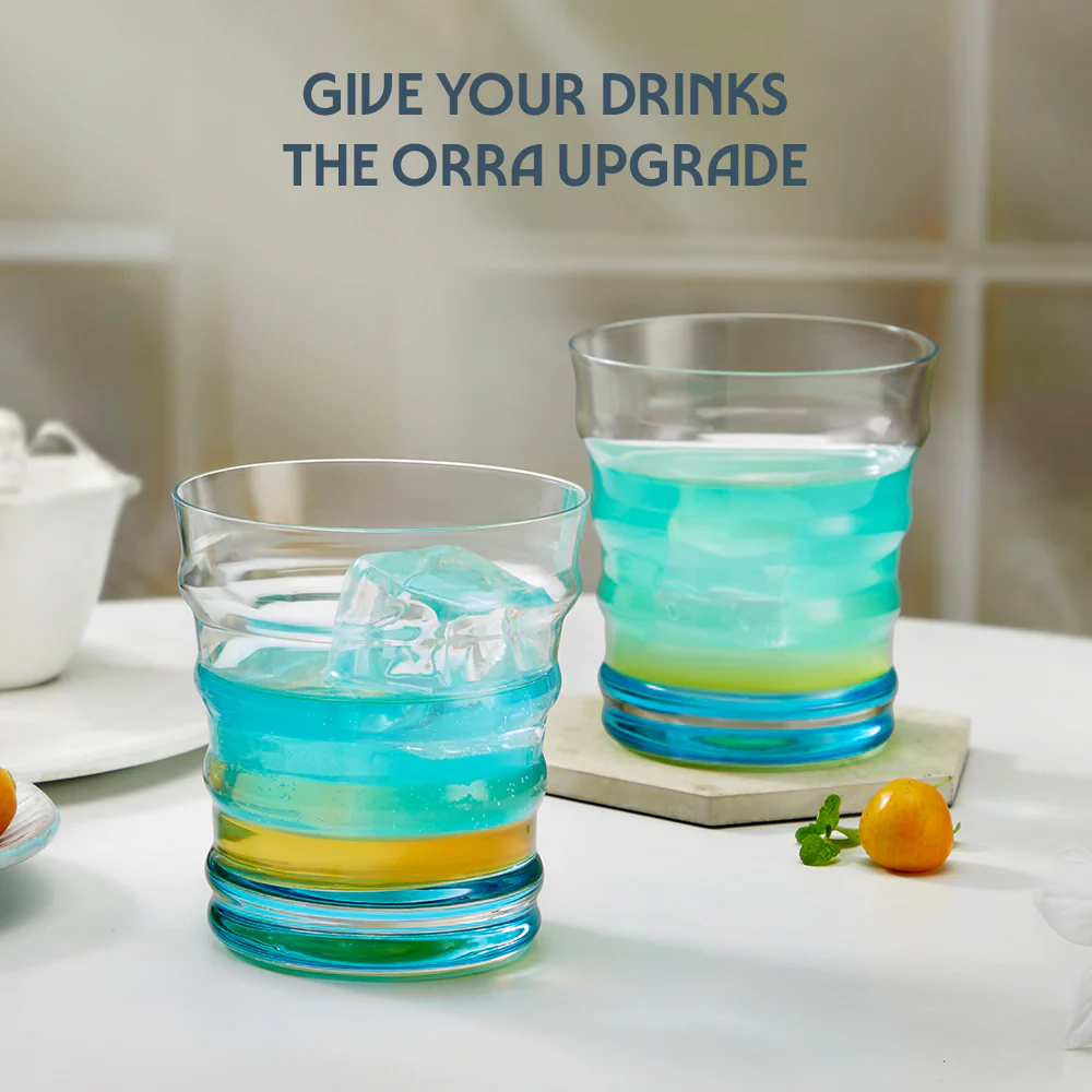 Diana Glass Tumbler Set, Blue - Image 7