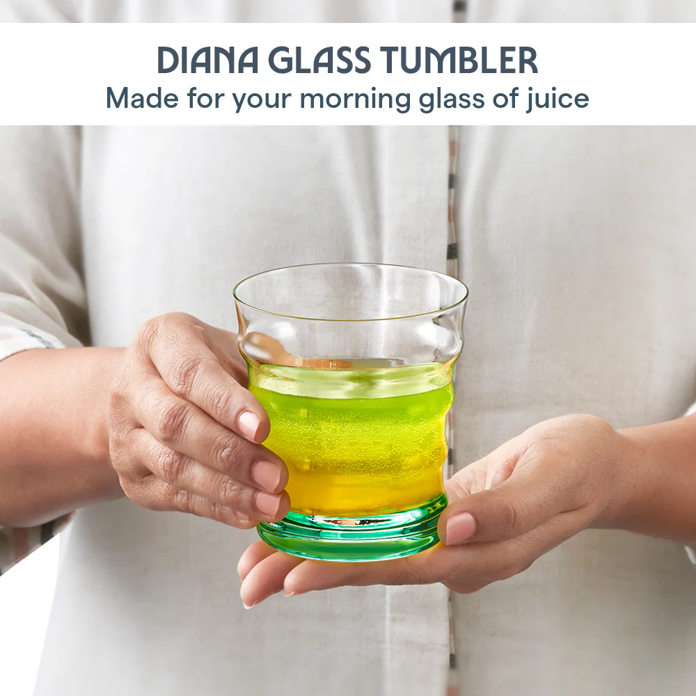 Diana Glass Tumbler Set, Green - Image 4