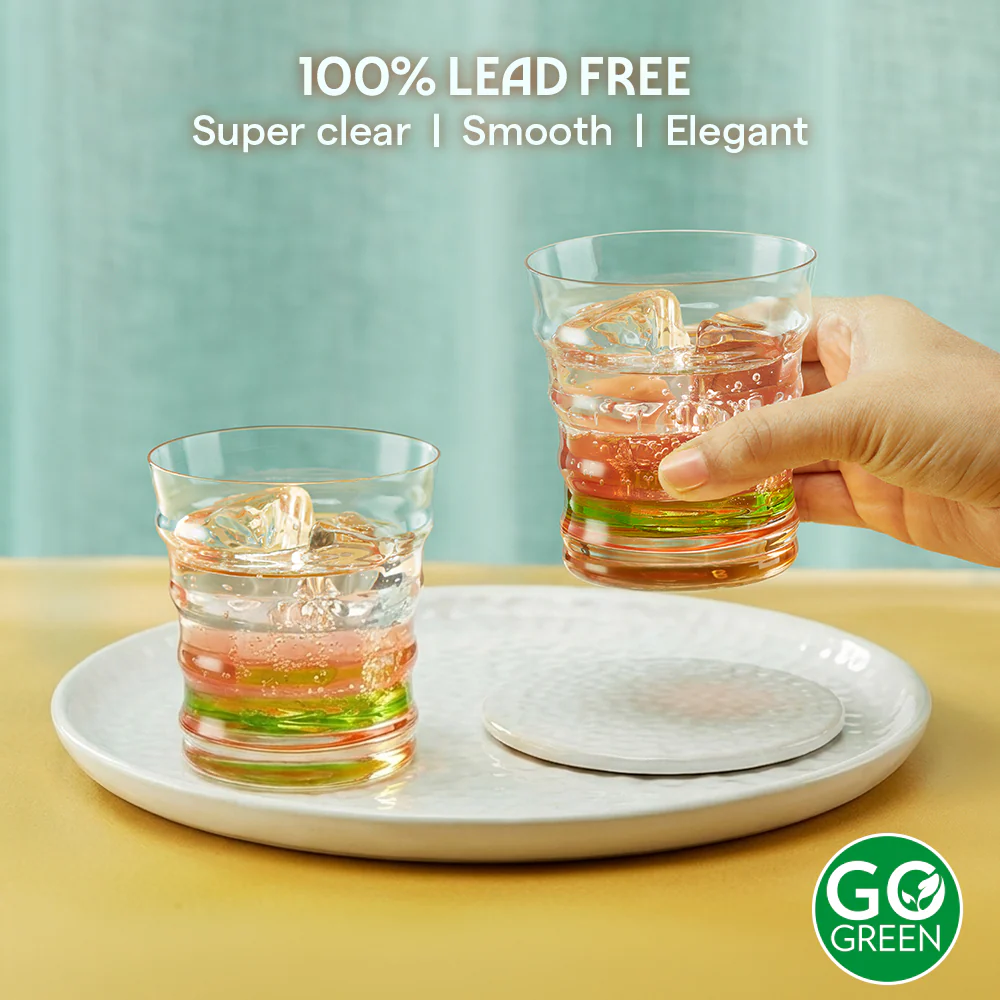 Diana Glass Tumbler Set, Orange - Image 5