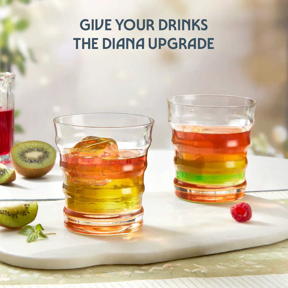 Diana Glass Tumbler Set, Orange - Image 7