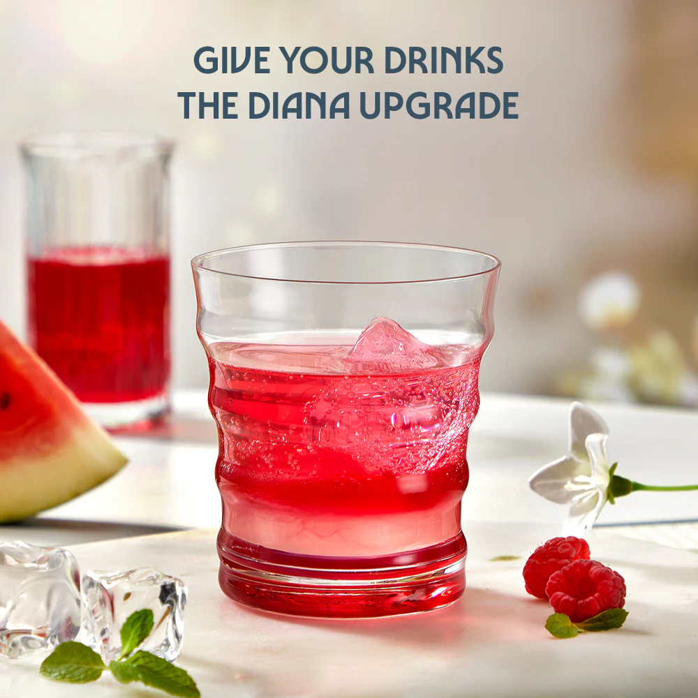 Diana Glass Tumbler Set, Red - Image 7