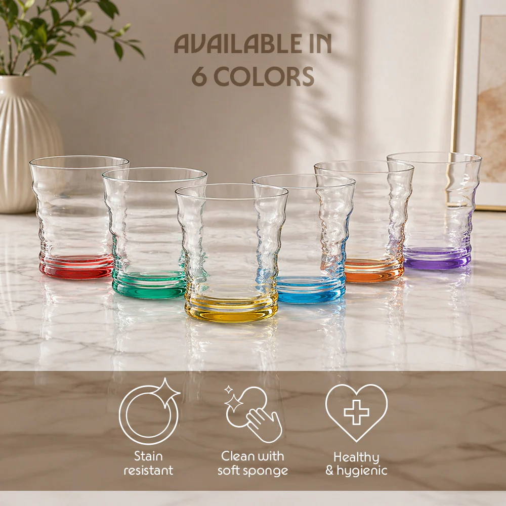 Diana Glass Tumbler Set, Yellow - Image 8