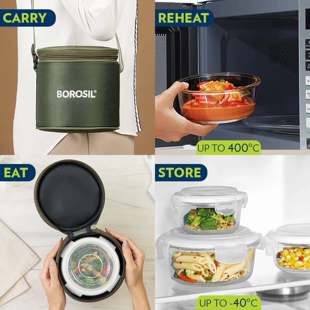 Eateasy Round Glass Lunchbox - Image 9