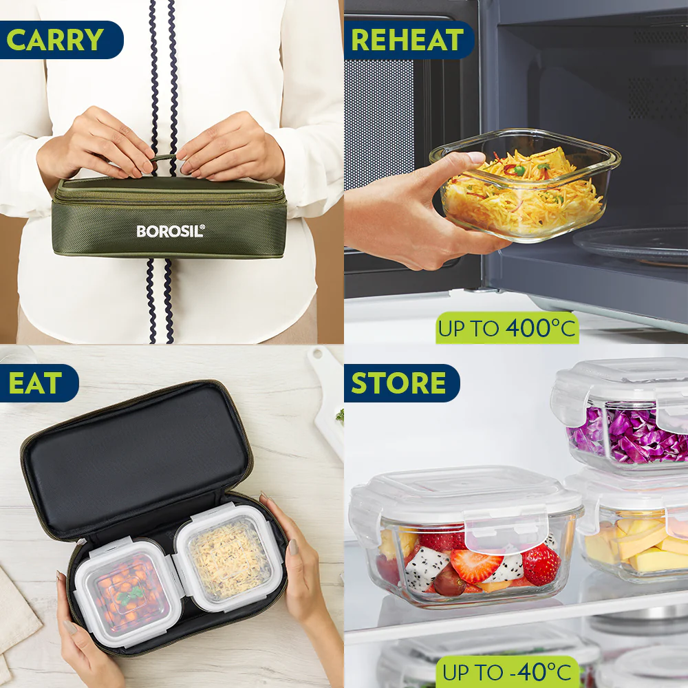 Eateasy Square Glass Lunchbox - Image 9