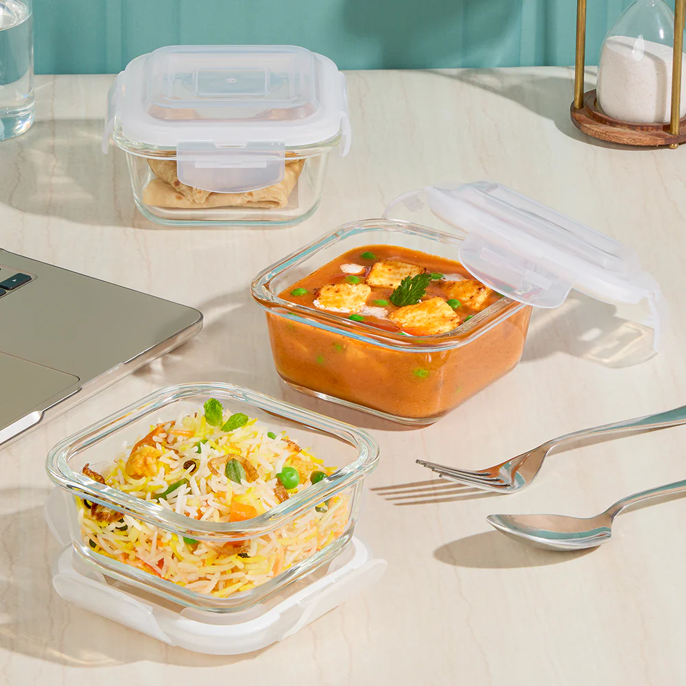Eateasy Square Glass Lunchbox - Image 7