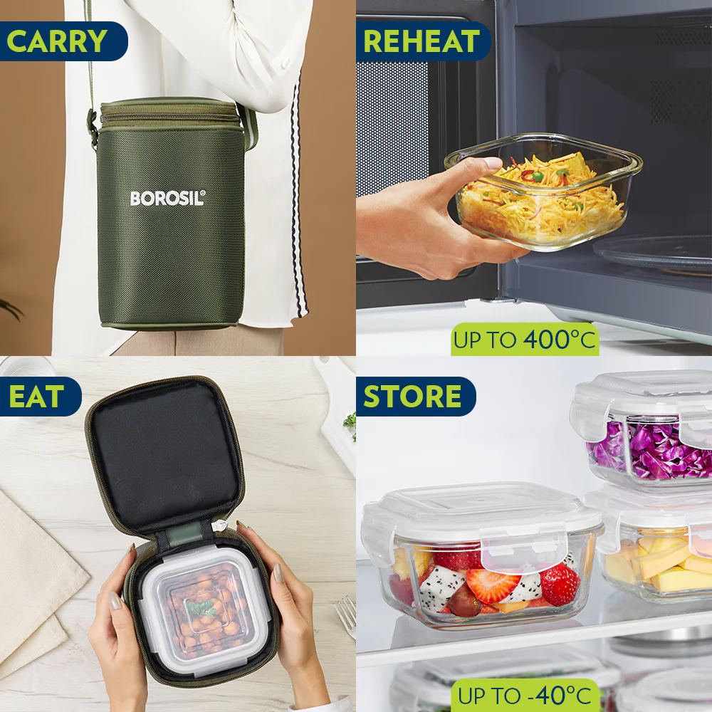 Eateasy Square Glass Lunchbox - Image 9