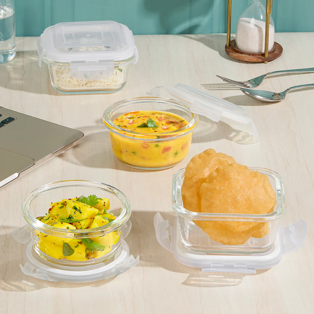Eateasy Universal Glass Lunchbox, Green - Image 7