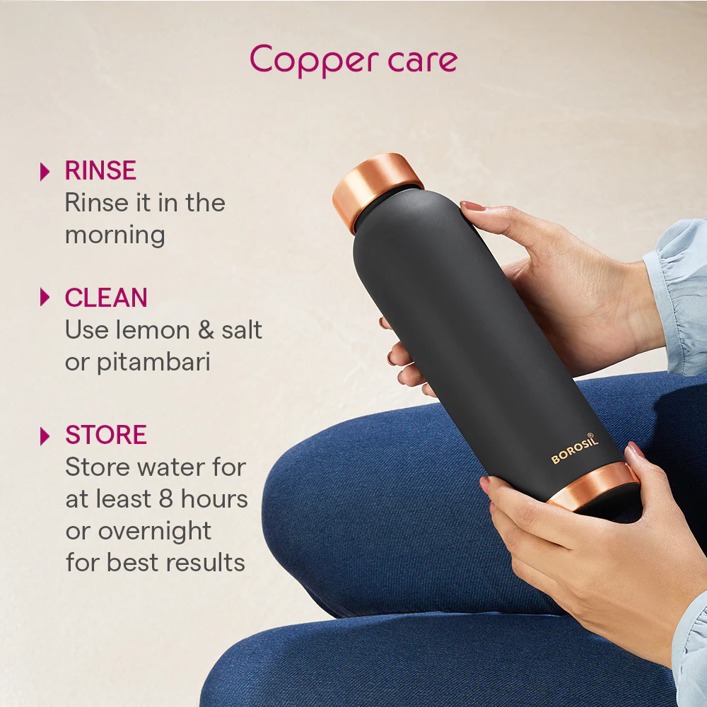 ECO Colour Copper Bottle & Glass Set, Black - Image 23