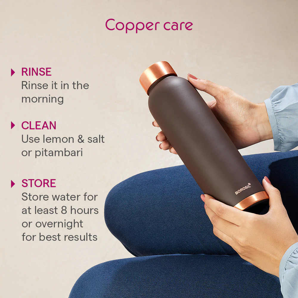 ECO Colour Copper Bottle & Glass Set, Brown - Image 23