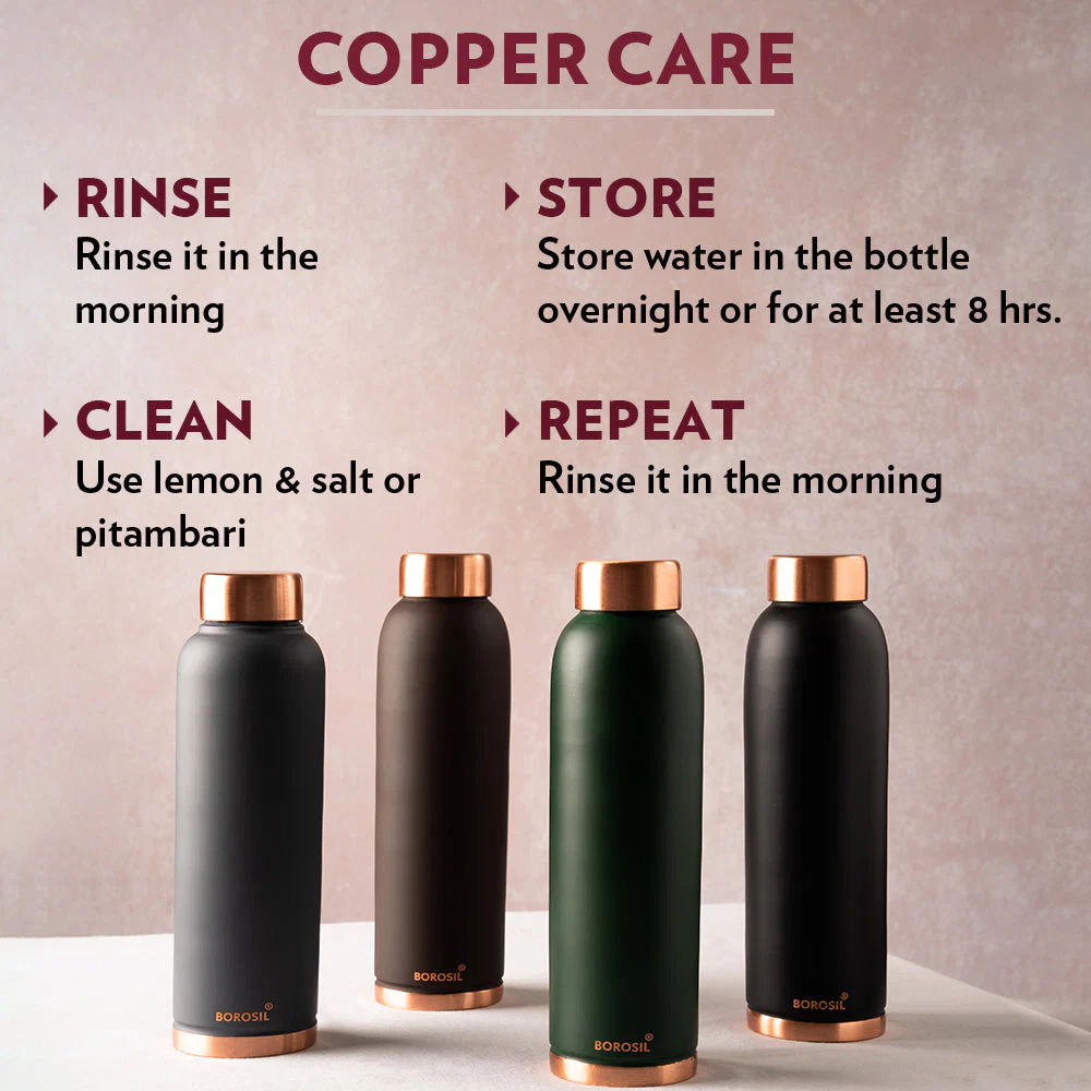 Personalised Eco Copper Bottle, Black - Image 10