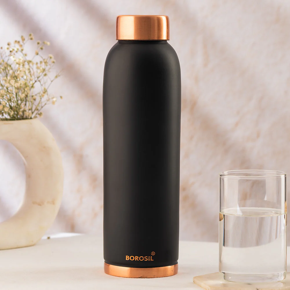 Personalised Eco Copper Bottle, Black - Image 3