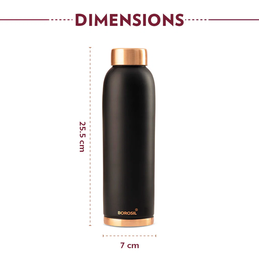 Personalised Eco Copper Bottle, Black - Image 5