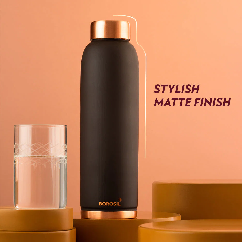 Personalised Eco Copper Bottle, Black - Image 6