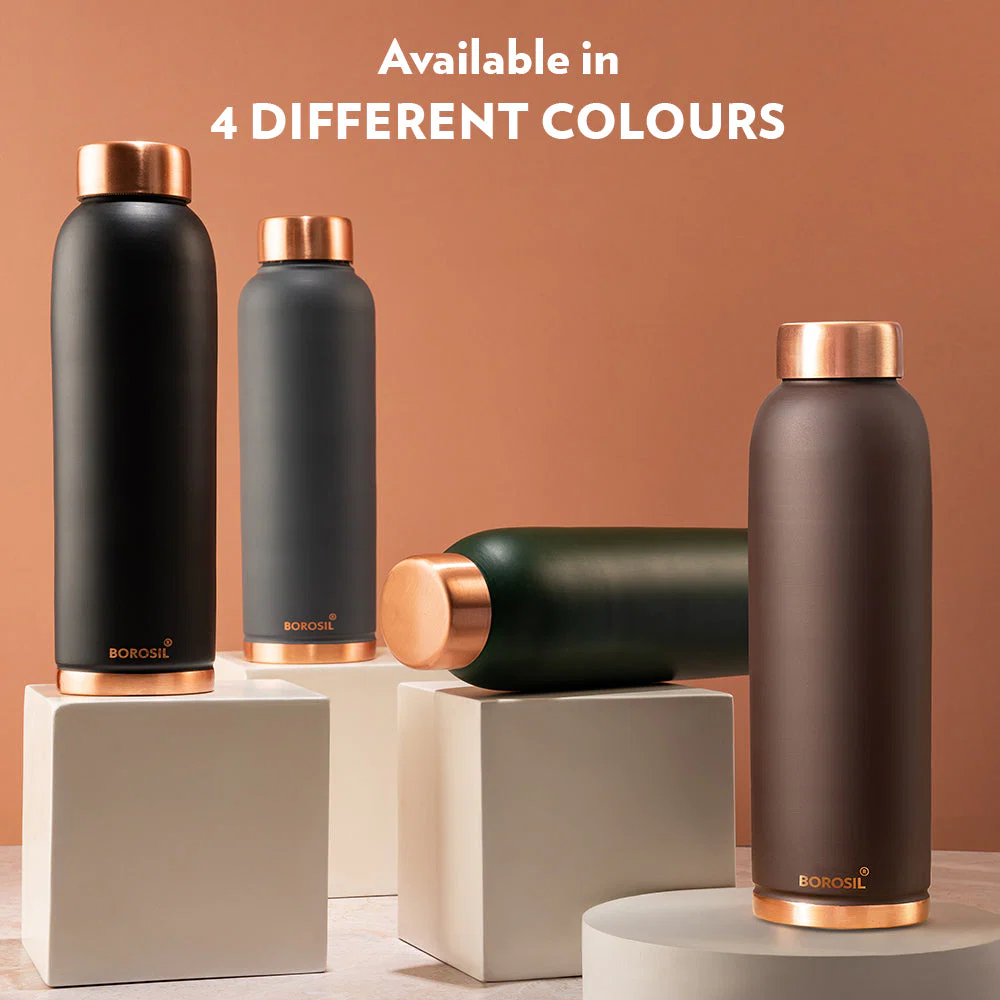 Personalised Eco Copper Bottle, Black - Image 9