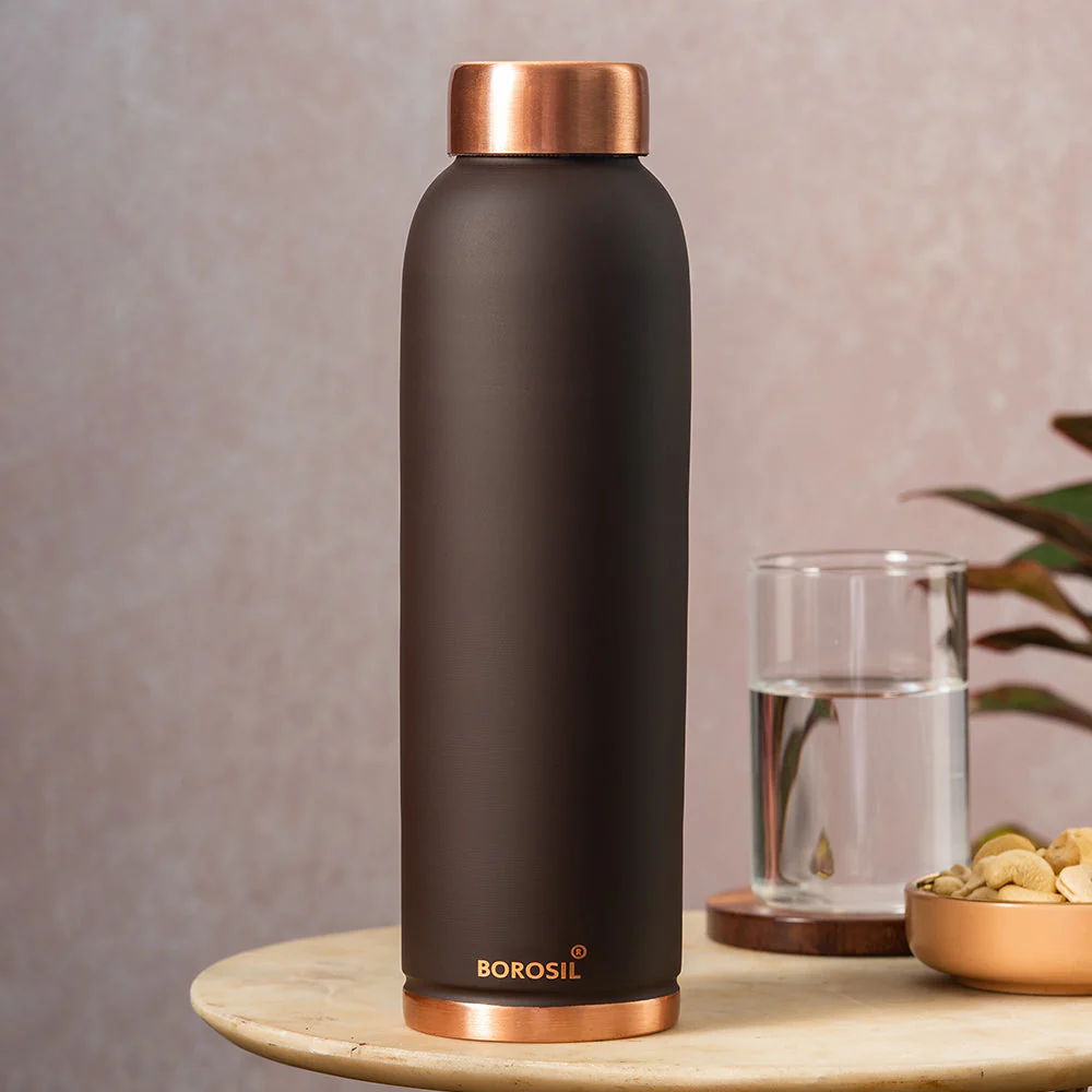 Personalised Eco Copper Bottle, Brown - Image 3