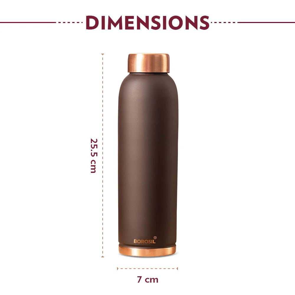 Personalised Eco Copper Bottle, Brown - Image 5