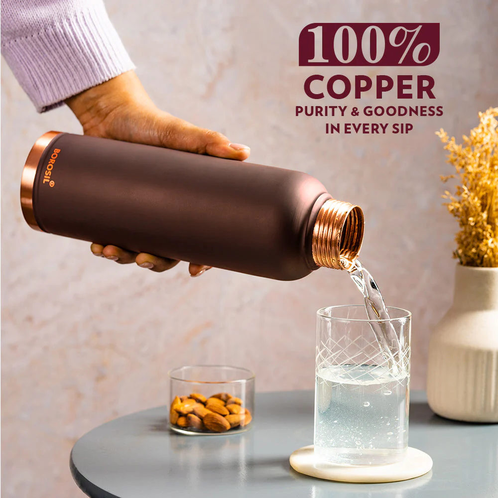 Personalised Eco Copper Bottle, Brown - Image 7