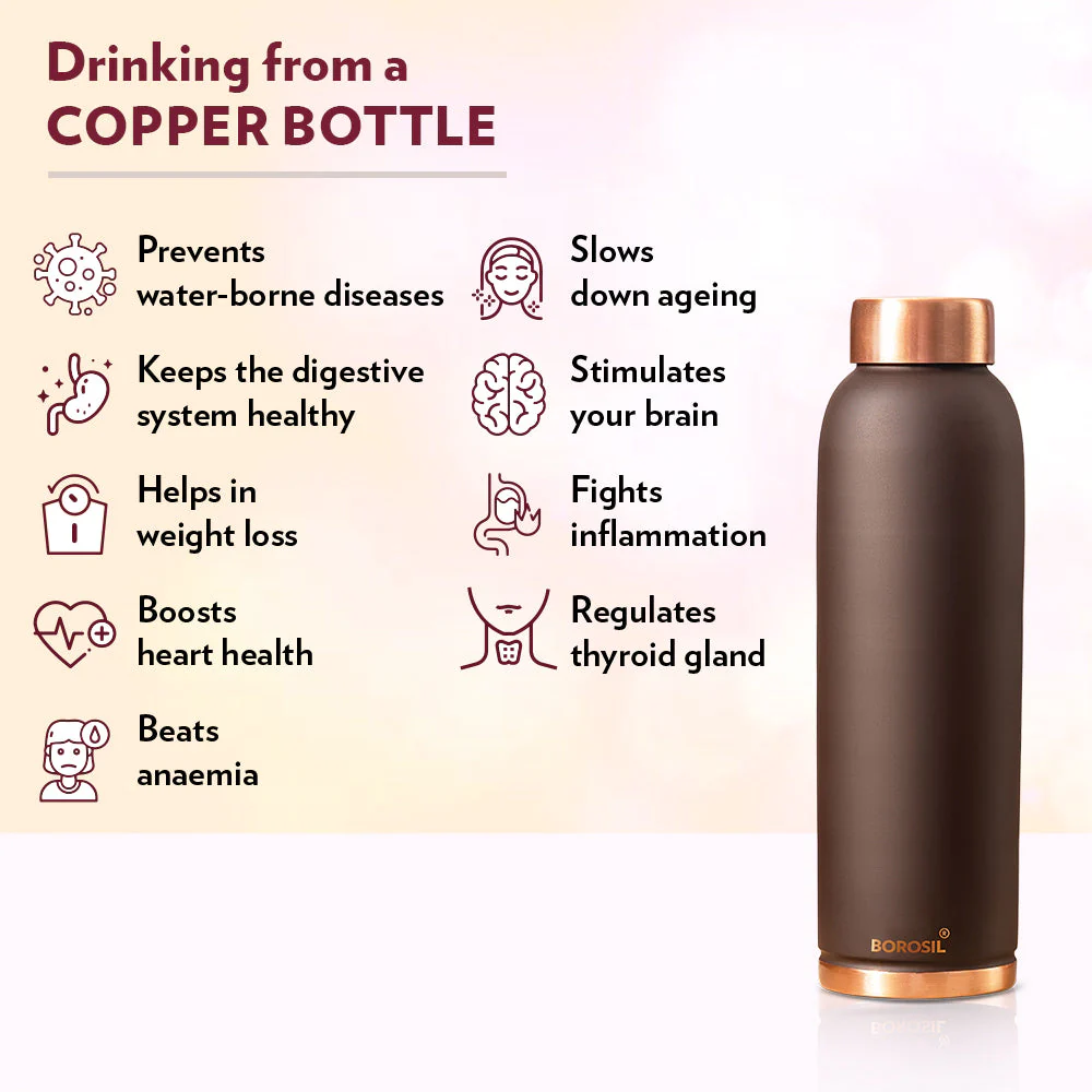 Personalised Eco Copper Bottle, Brown - Image 8
