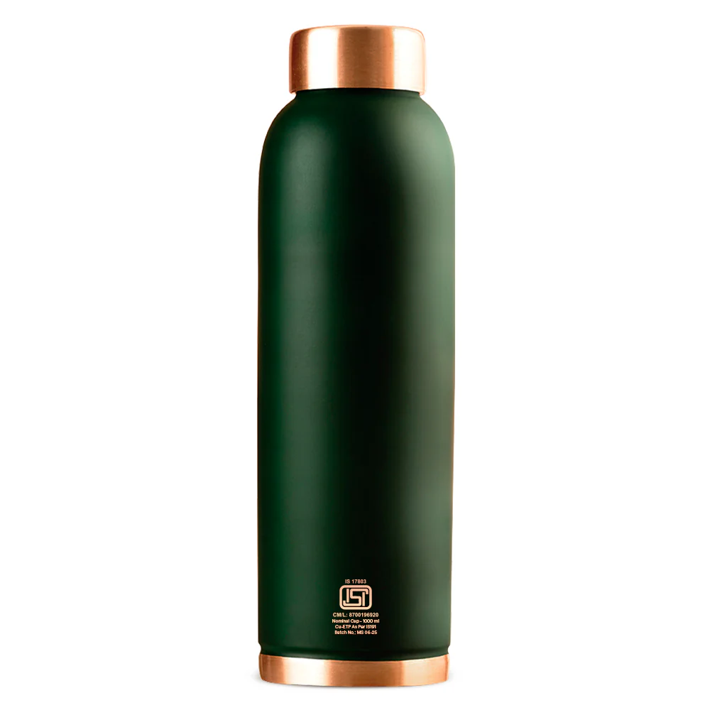 Personalised Eco Copper Bottle, Green - Image 2