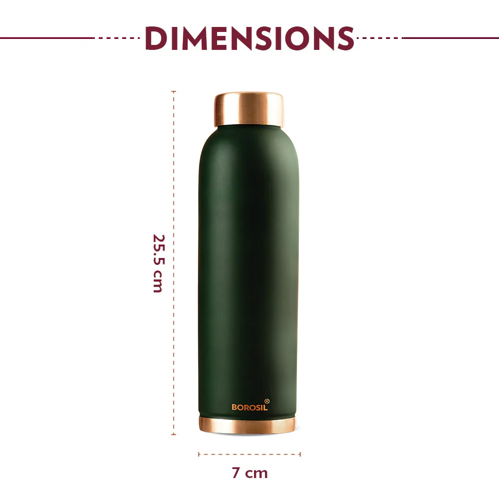 Personalised Eco Copper Bottle, Green - Image 5