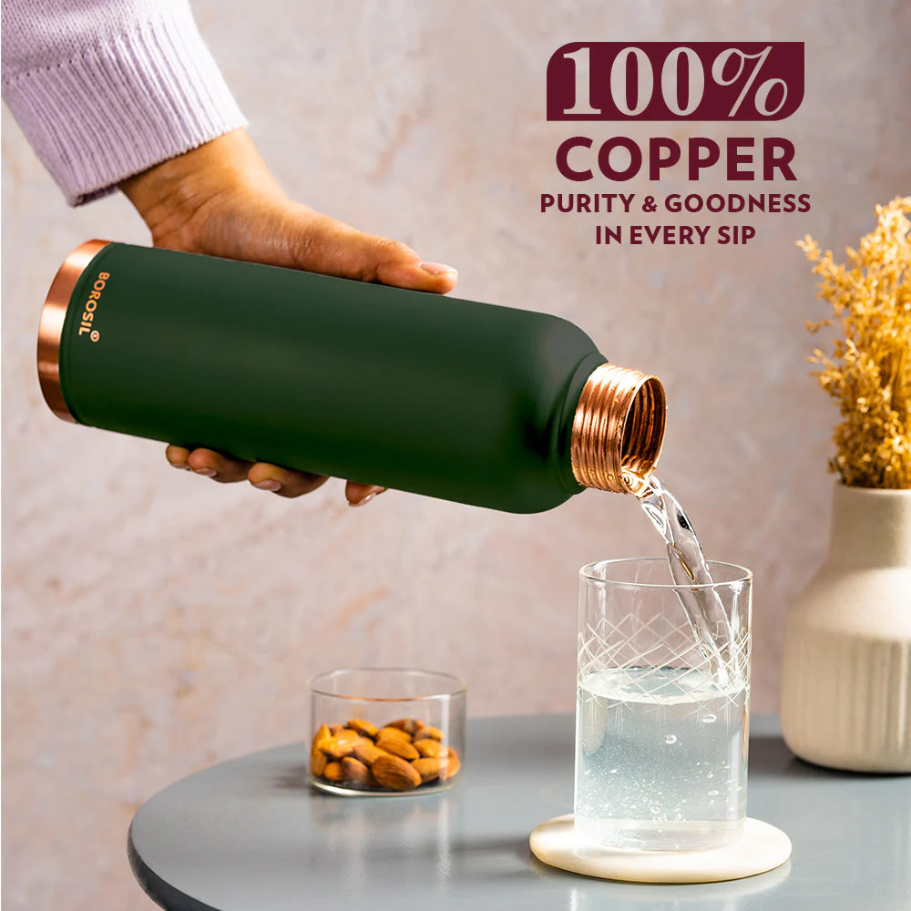 Personalised Eco Copper Bottle, Green - Image 7