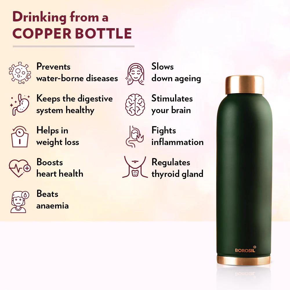 Personalised Eco Copper Bottle, Green - Image 8