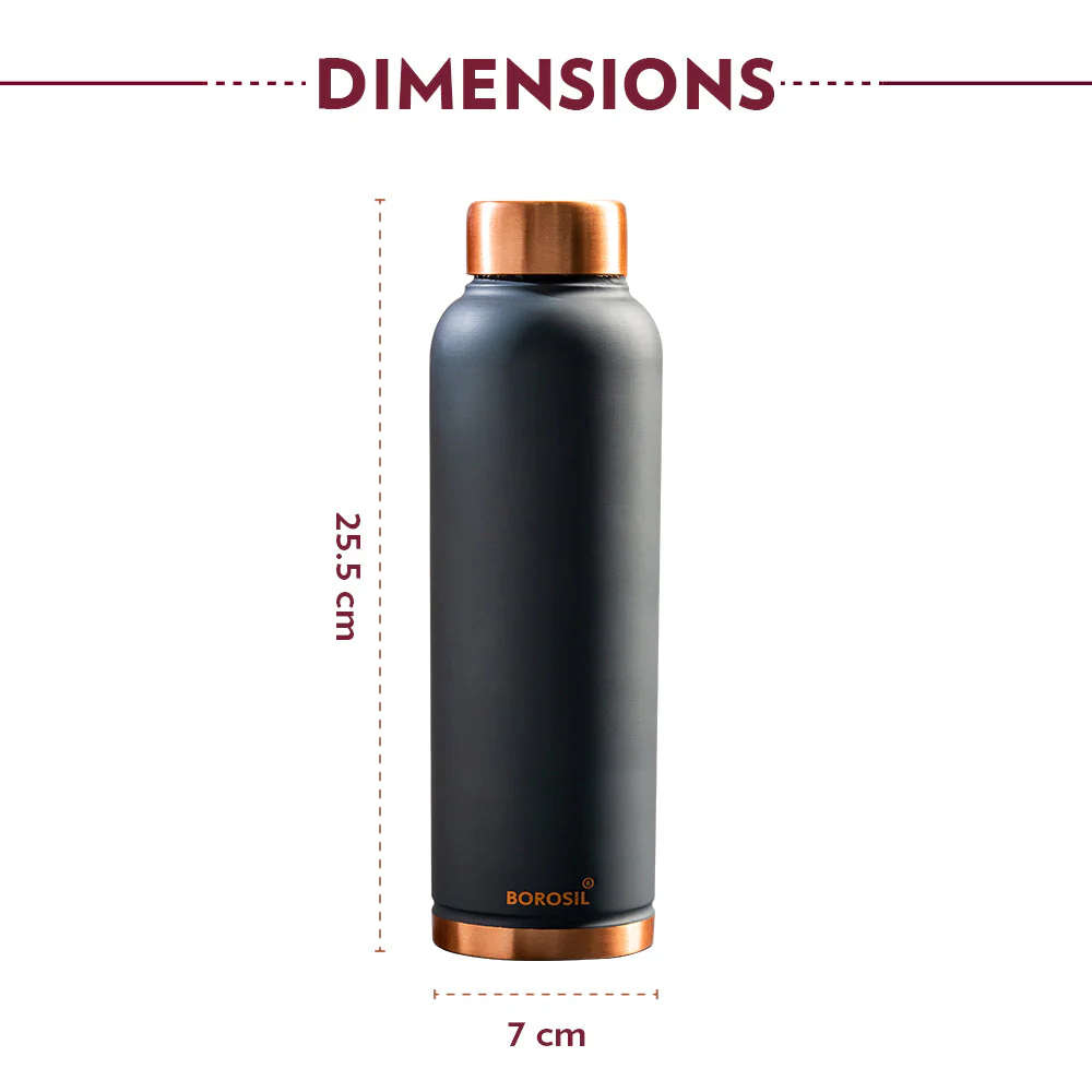 Eco Copper Bottle, Grey - Image 3