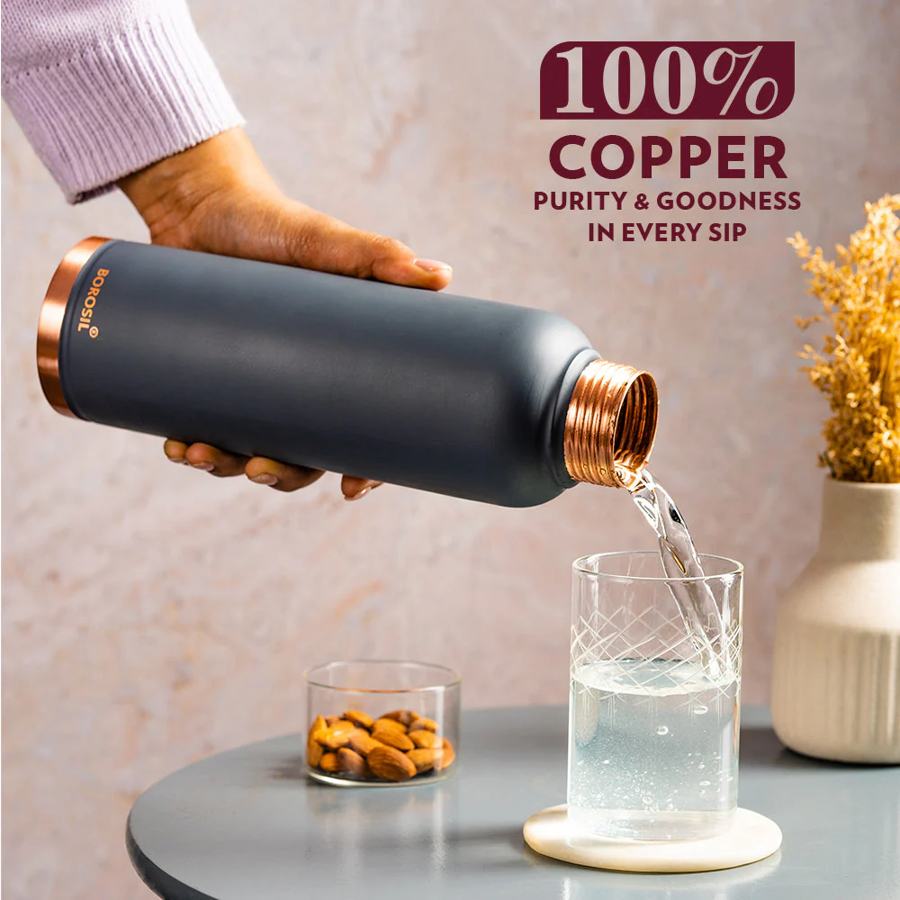 Eco Copper Bottle, Grey - Image 5