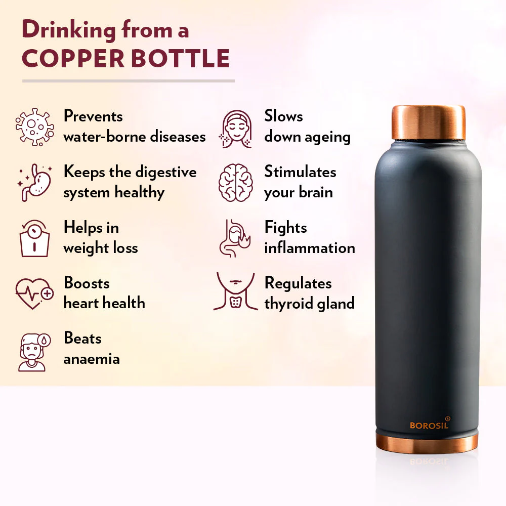 Eco Copper Bottle, Grey - Image 6