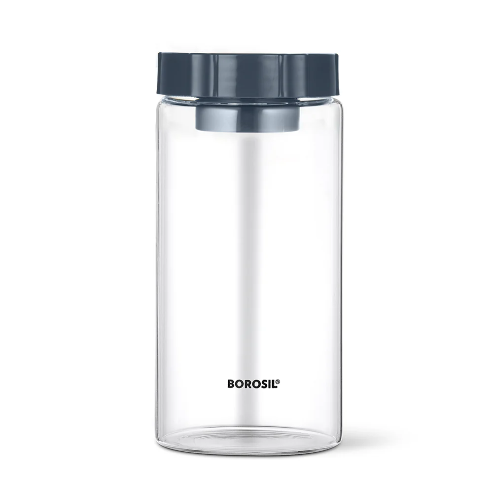 Endura Easyscoop Airtight Glass Jar with PP Lid Gray , 1.2 L - Image 2