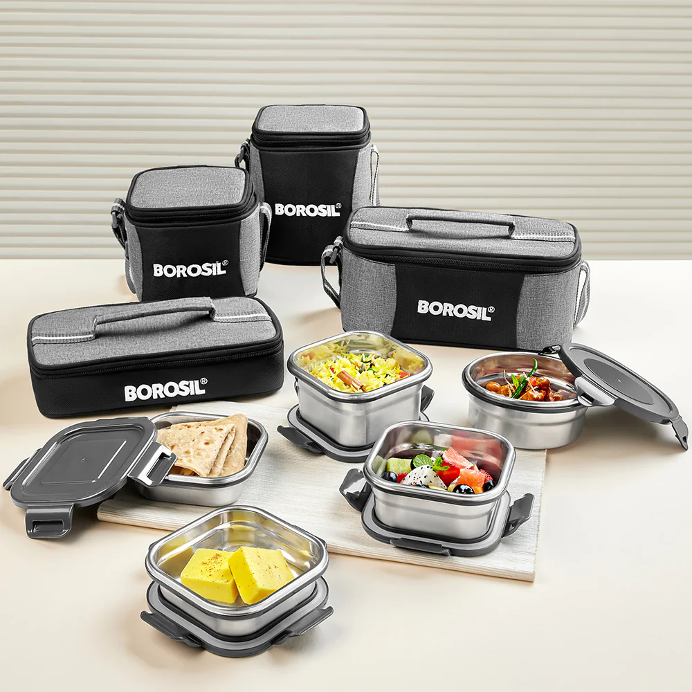 Feast Stainless Steel Square Tiffin Box - Image 10