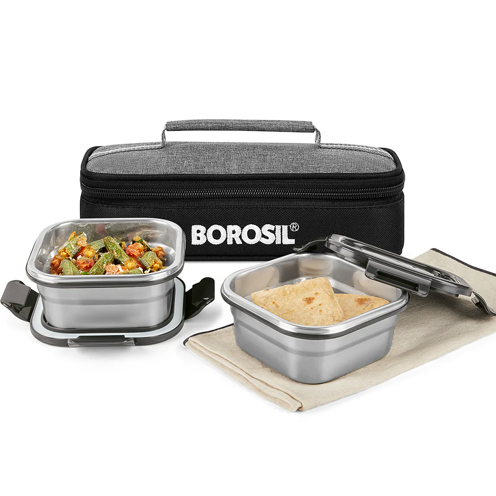 Feast Stainless Steel Square Tiffin Box - Image 2